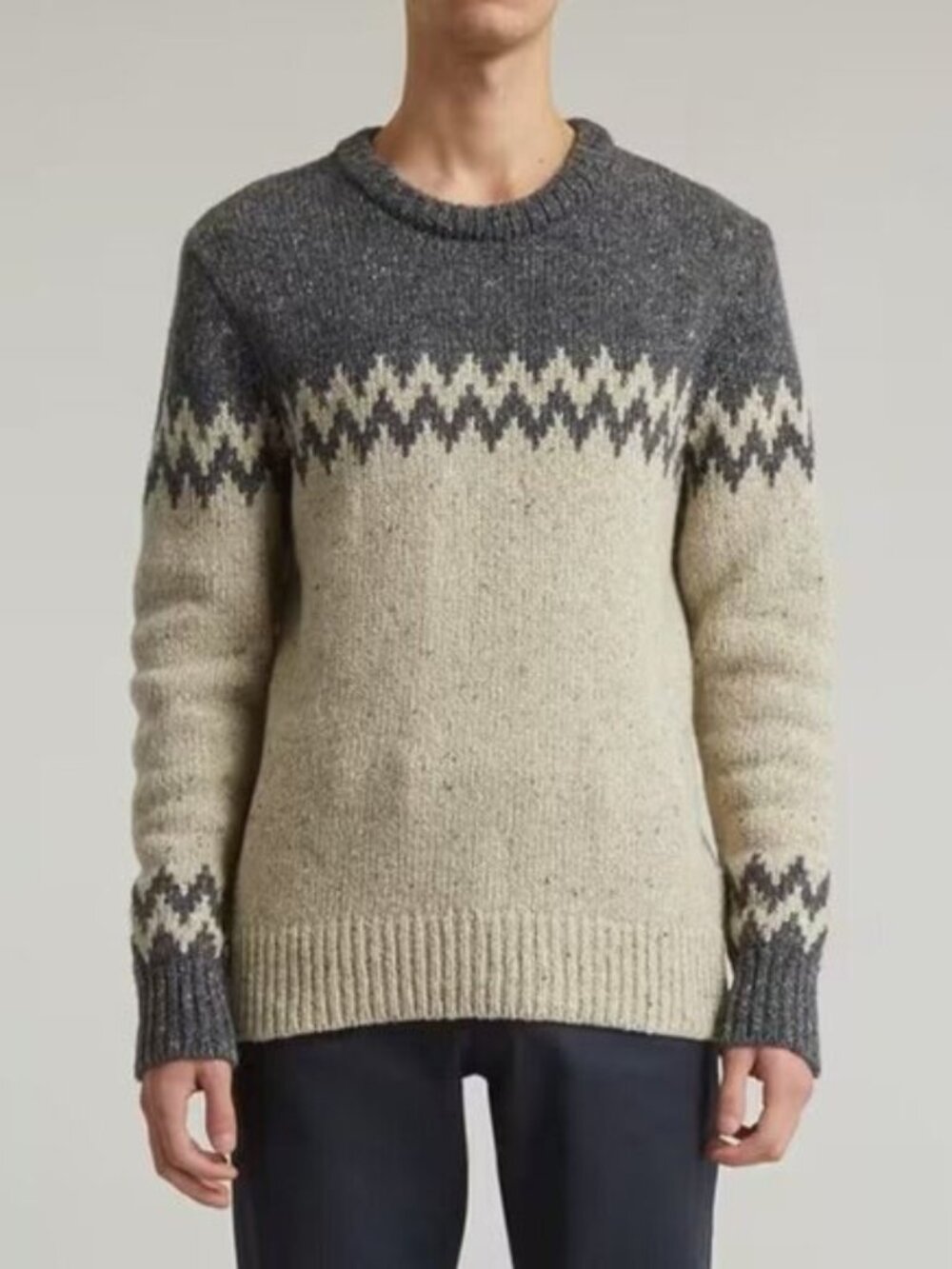 Oliver Spencer Blenheim Repton-Beige Jumper
